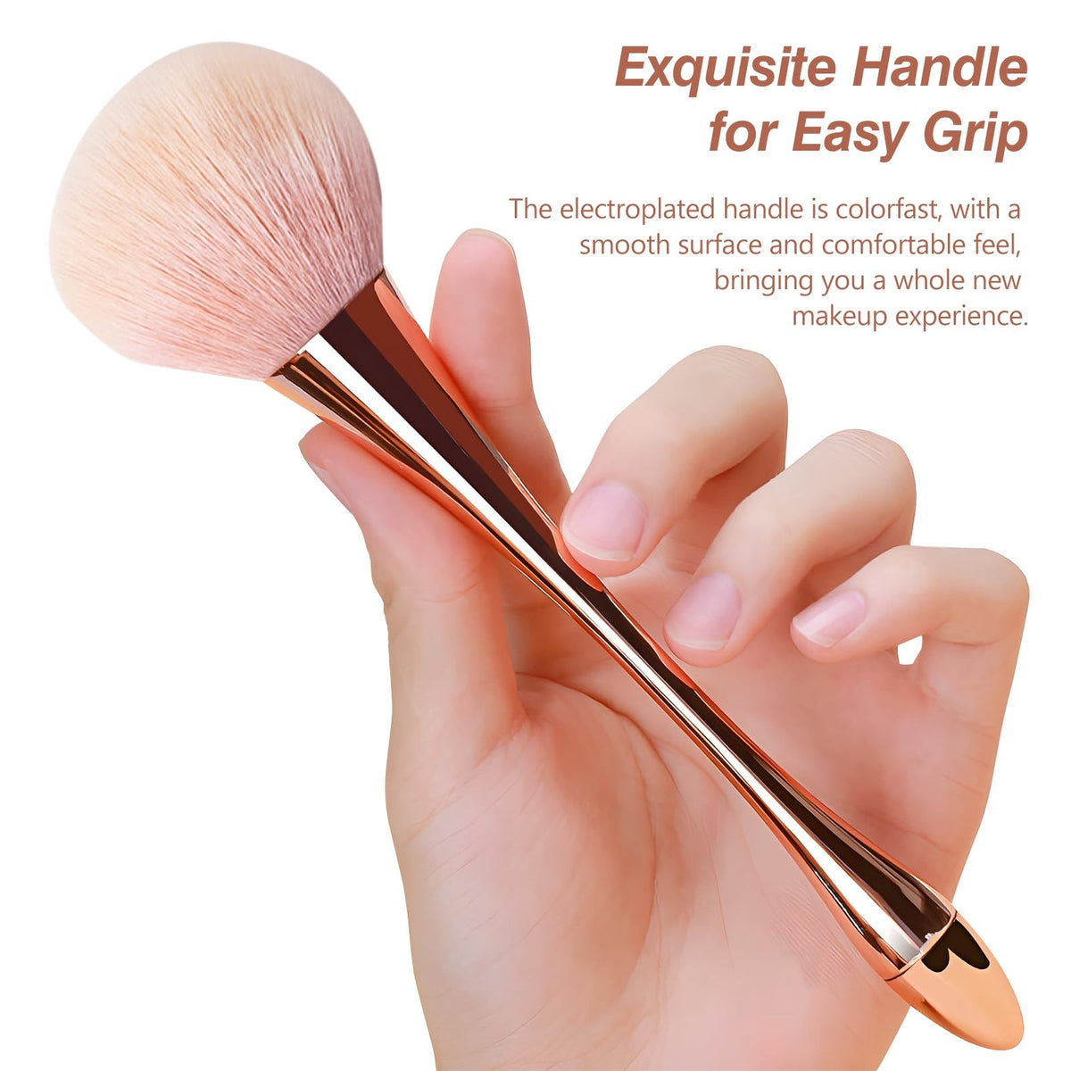 Large Mineral Powder Brush Set - 2-Piece Bronzer & Foundation Brushes