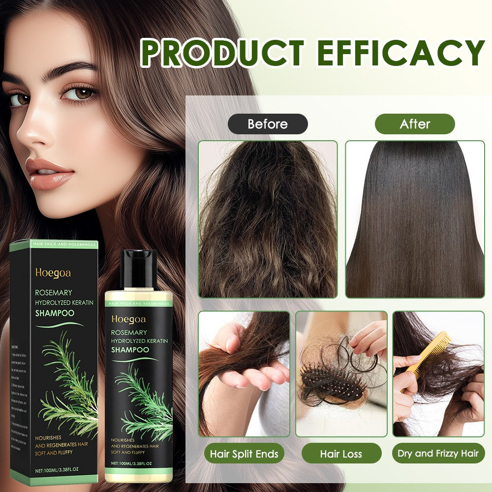 Hair Growth Shampoo with Rosemary & Hydrolyzed Keratin for Damaged Hair – 100ML