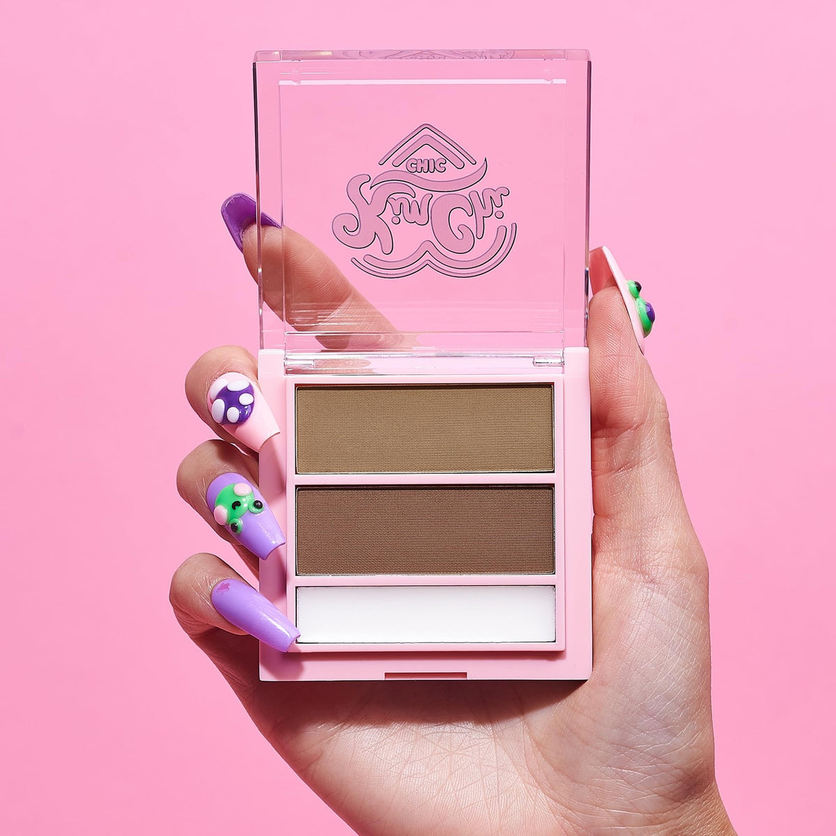 Eyebrow Powder Duo with Setting Wax - Light Shade for Natural & Full Brows