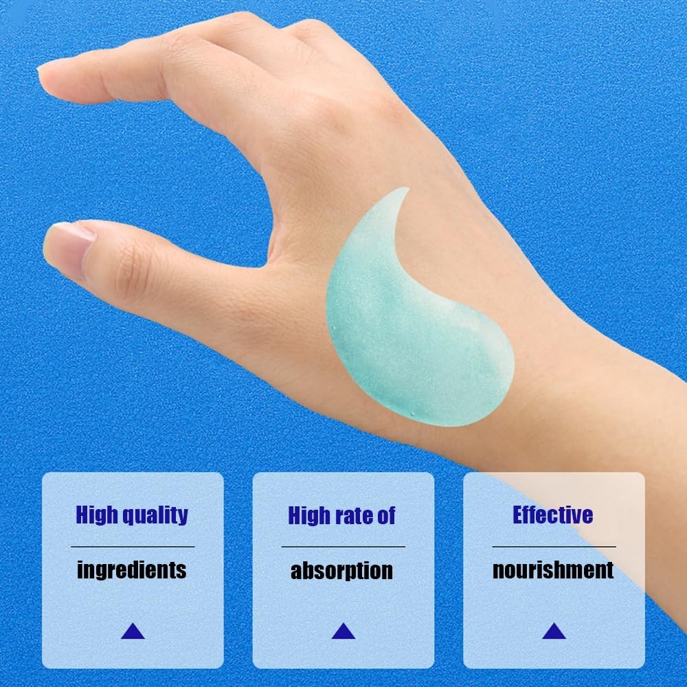 Moisturizing Eye Mask for Dark Circles & Puffiness - 60pcs Blue Copper Peptide