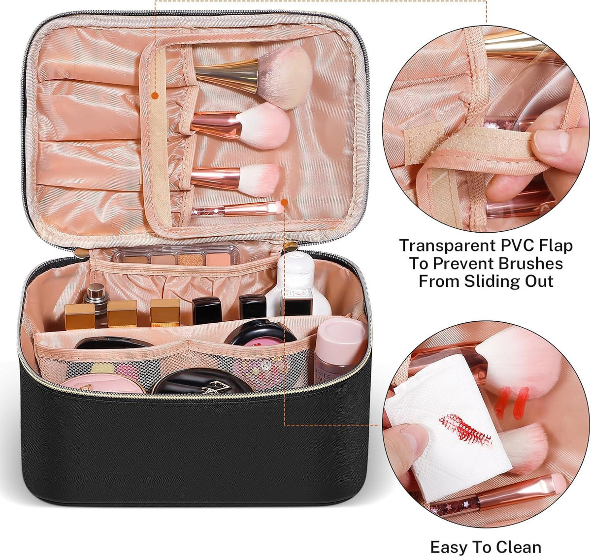 Large Capacity Waterproof Travel Makeup Bag for Women - Portable Organizer