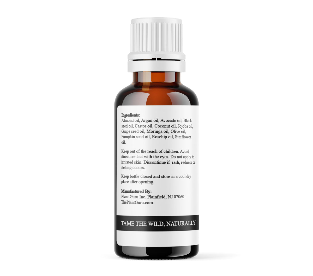 Unscented Beard Oil for Men - Hair Growth Serum & Facial Grooming 1 oz