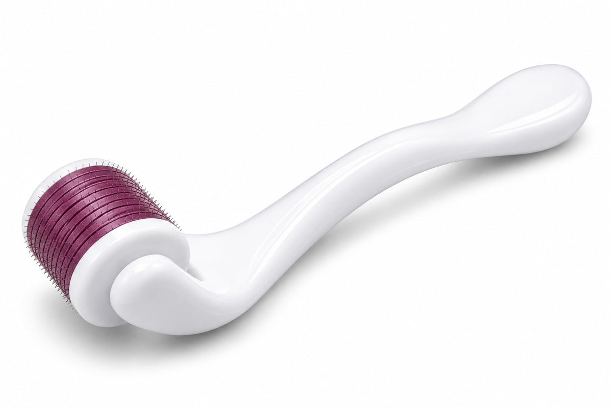 Titanium Microneedle Face Roller 0.25mm for Skin Rejuvenation & Hair Beard Care