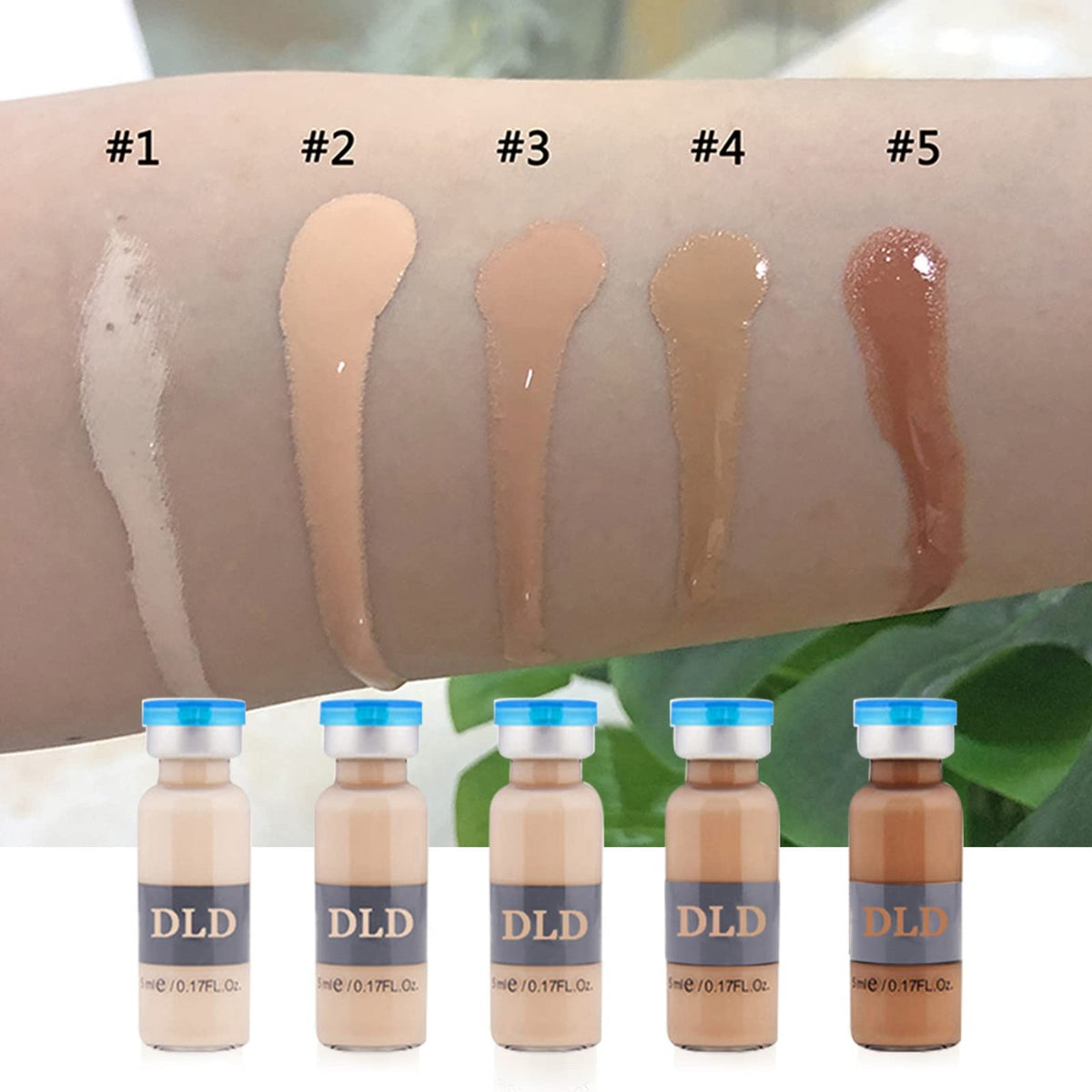 Facial Glow Serum Starter Kit with 5 Shades for Brightening & Hydrating Skin