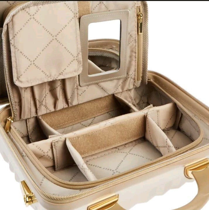 Travel Makeup & Toiletry Organizer Case Bundle - Large & Small, Tangerine
