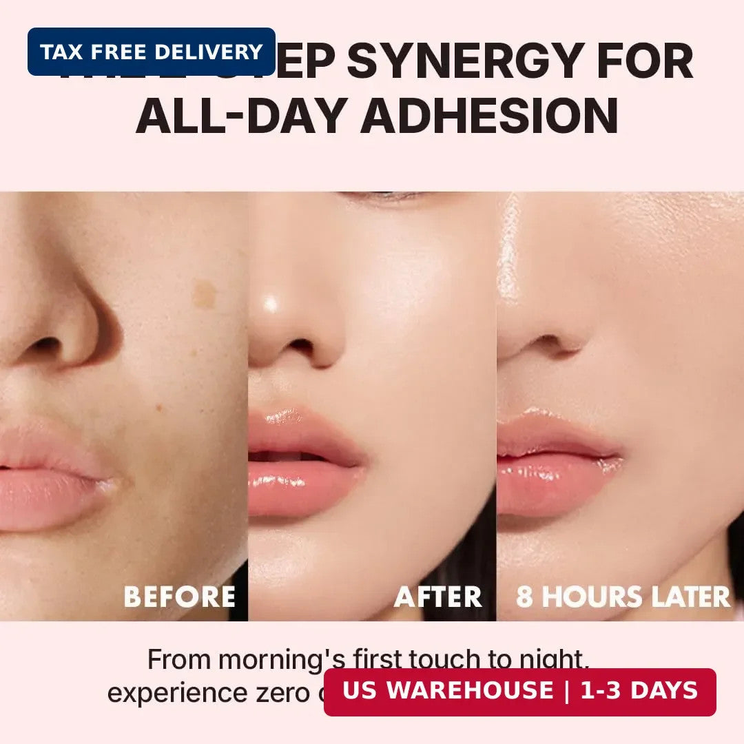 All Day Fitting Duo Makeup Brush & Sponge Set - Flawless Foundation Application