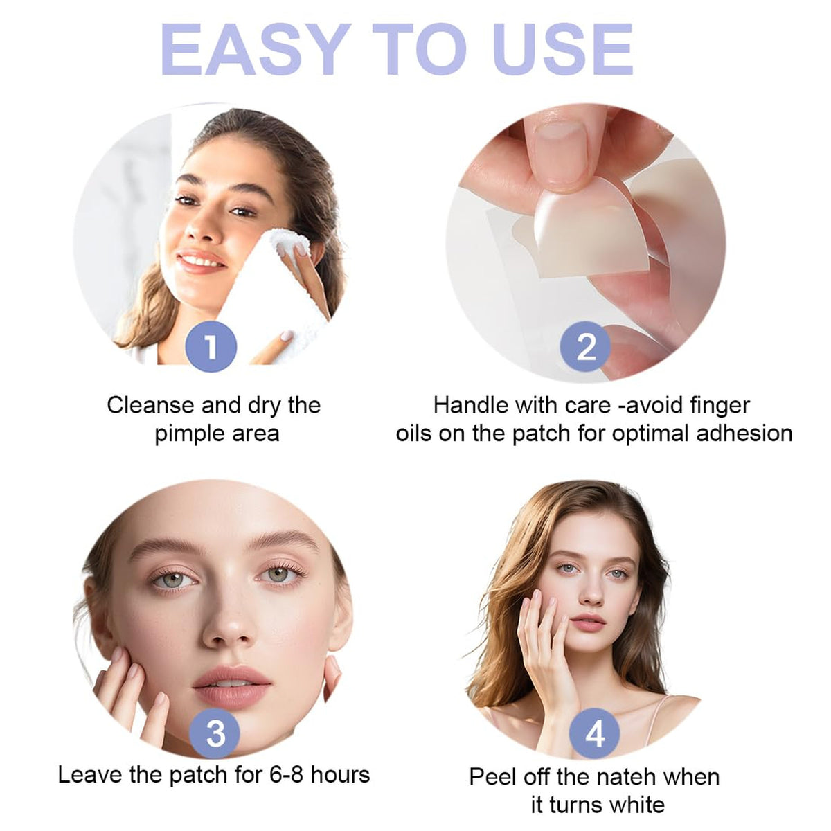 Large Hydrocolloid Chin Zit Patches - 20 Count Contoured Blemish Cover