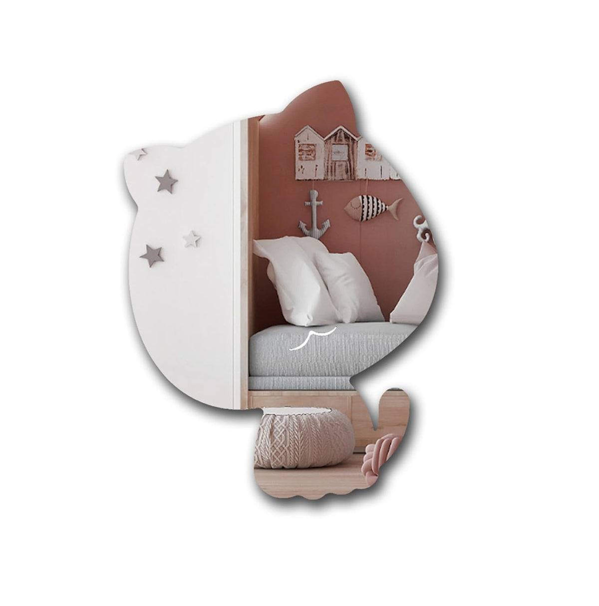Cat Acrylic Mirror Wall Decor - Unbreakable Shatterproof Anti-Scratch Tempered Safety Mirror