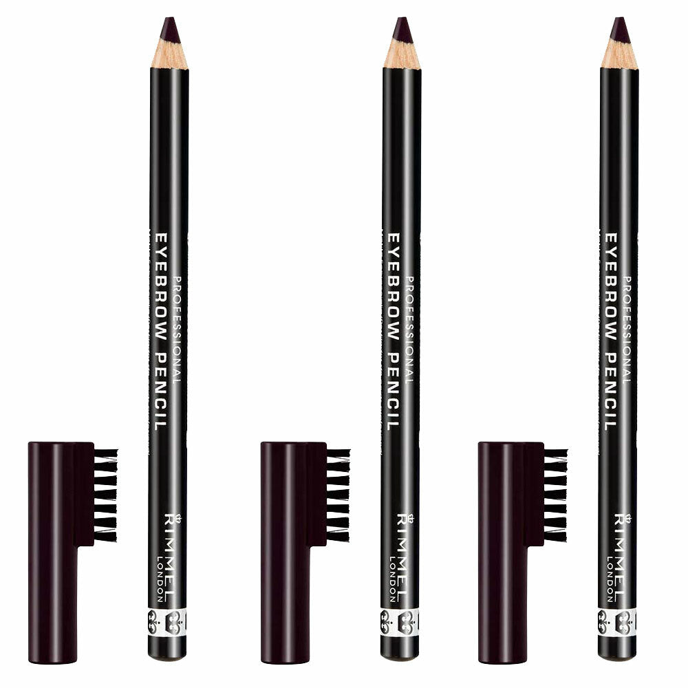Eyebrow Pencil Black Brown Pack of 3 - Defines & Fills Gaps