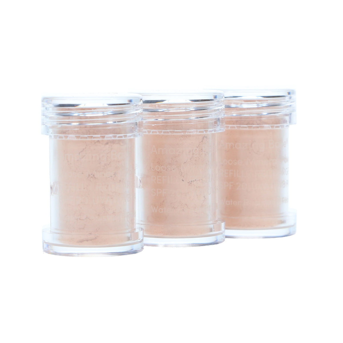 Mineral Foundation Refill Pack for Loose Powder Makeup - Light Beige, 3 Pack
