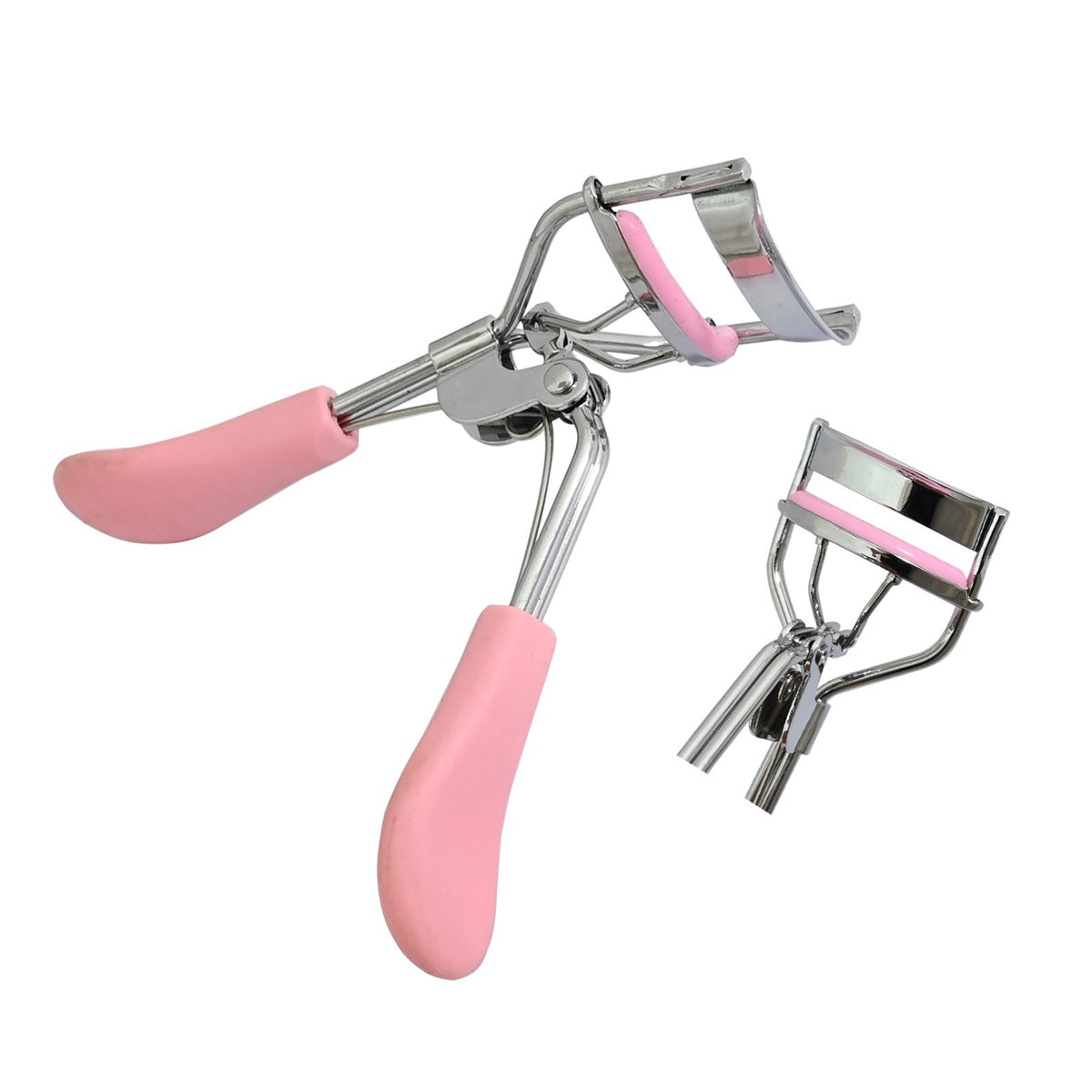 Eyelashes Curler with Light Pink Handle Stainless Steel Beauty Tool