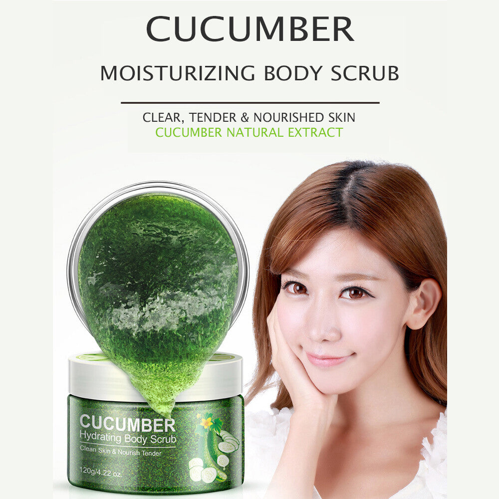 Moisturizing Body Scrub with Shea Butter, Almond & Cucumber - 120g