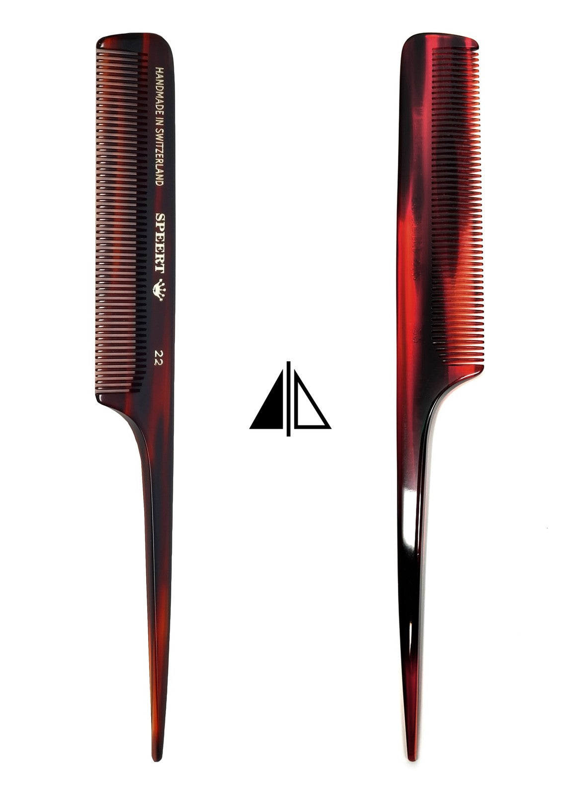Handmade Swiss Cellulose Acetate Comb - Style #22, Havana Tortoise, 8x1 Inches