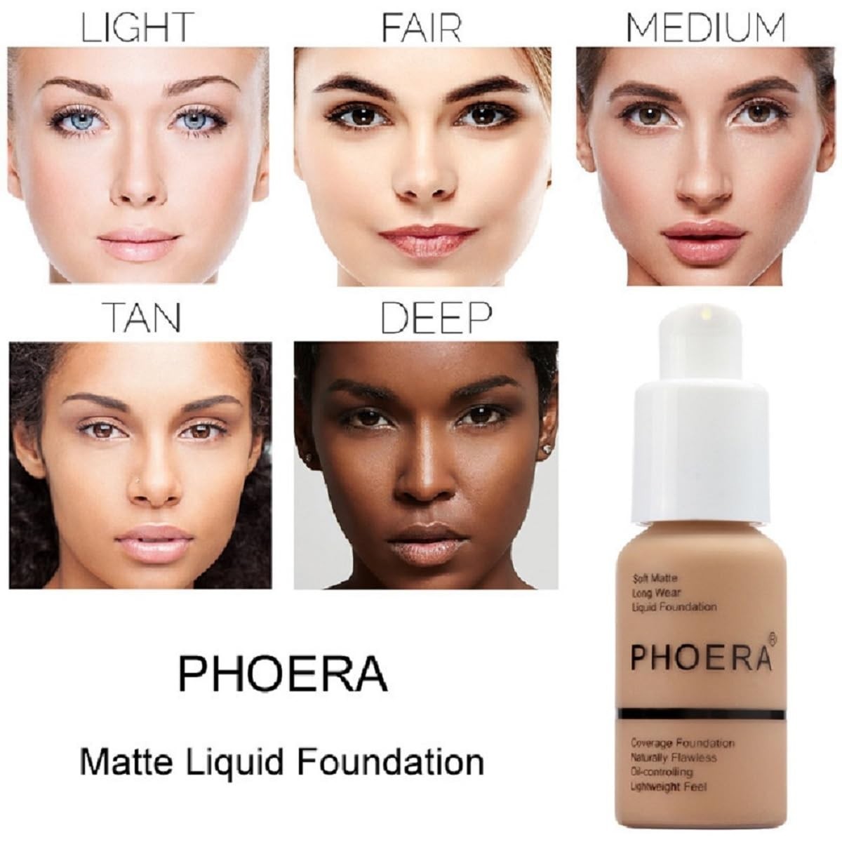 Long-Wearing Waterproof Foundation - Full Coverage in Warm Peach