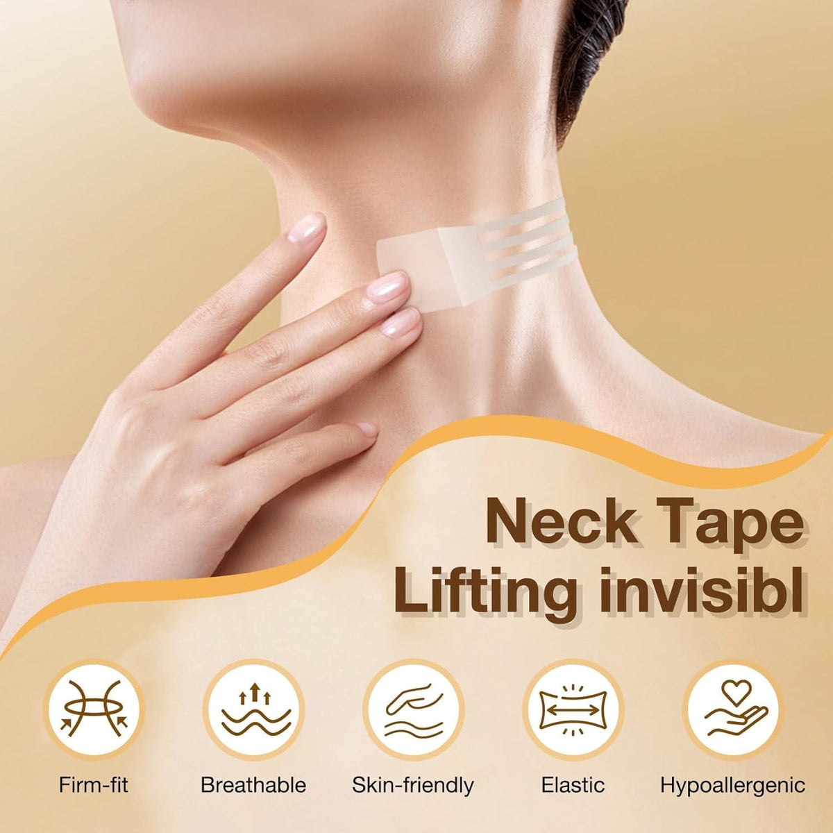 Reusable Face and Neck Lifting Tape Kit — Invisible Wrinkle Smoothing Bands