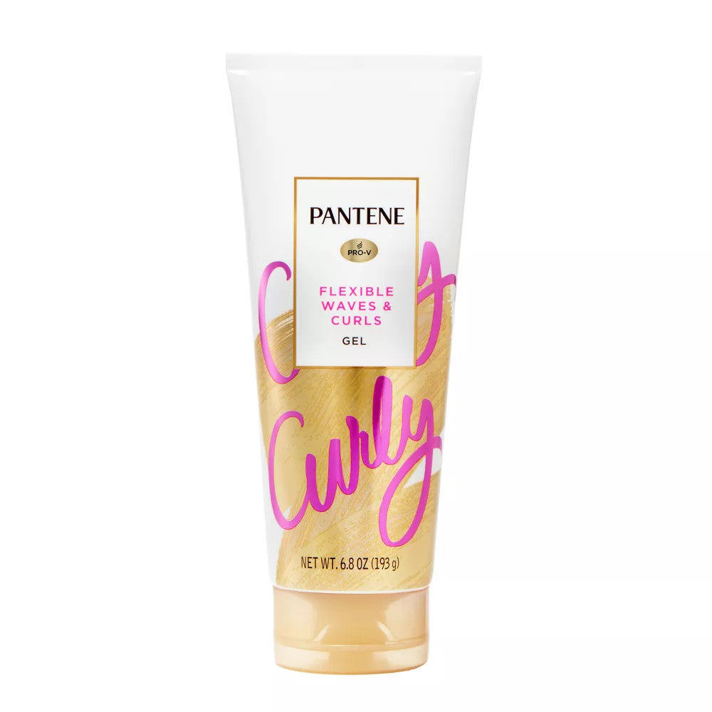 Pantene Flexible Wave Gel for Curly Hair - Touchable, Non-Sticky, 6.8 oz, 6 Pack