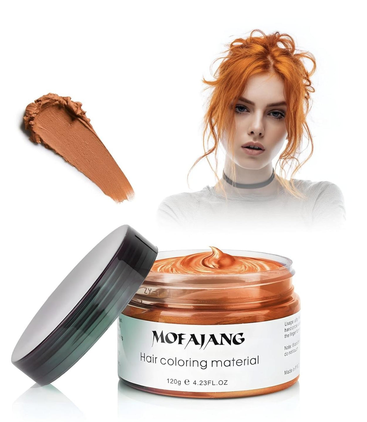 Temporary Hair Wax Color Set - Natural Orange Hair Styling Pomades for Men & Women