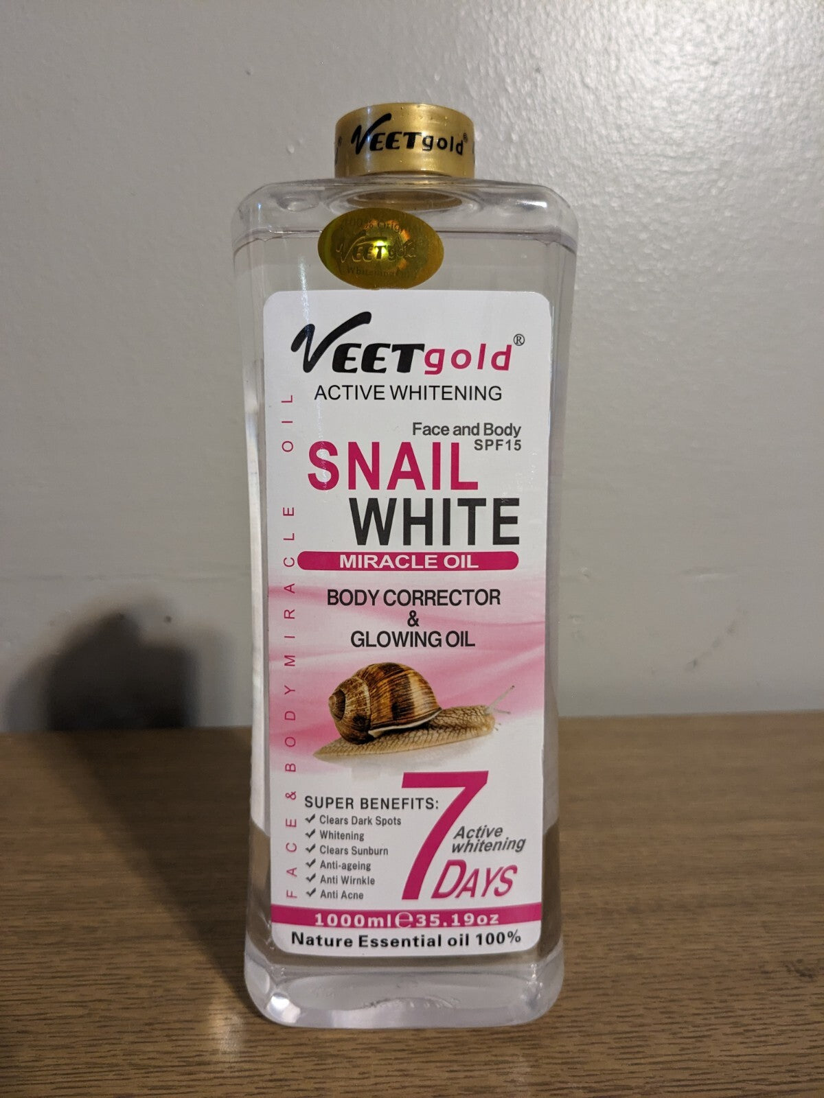 Veet Gold Snail White Body Corrector & Glowing Oil SPF 15 1000ml