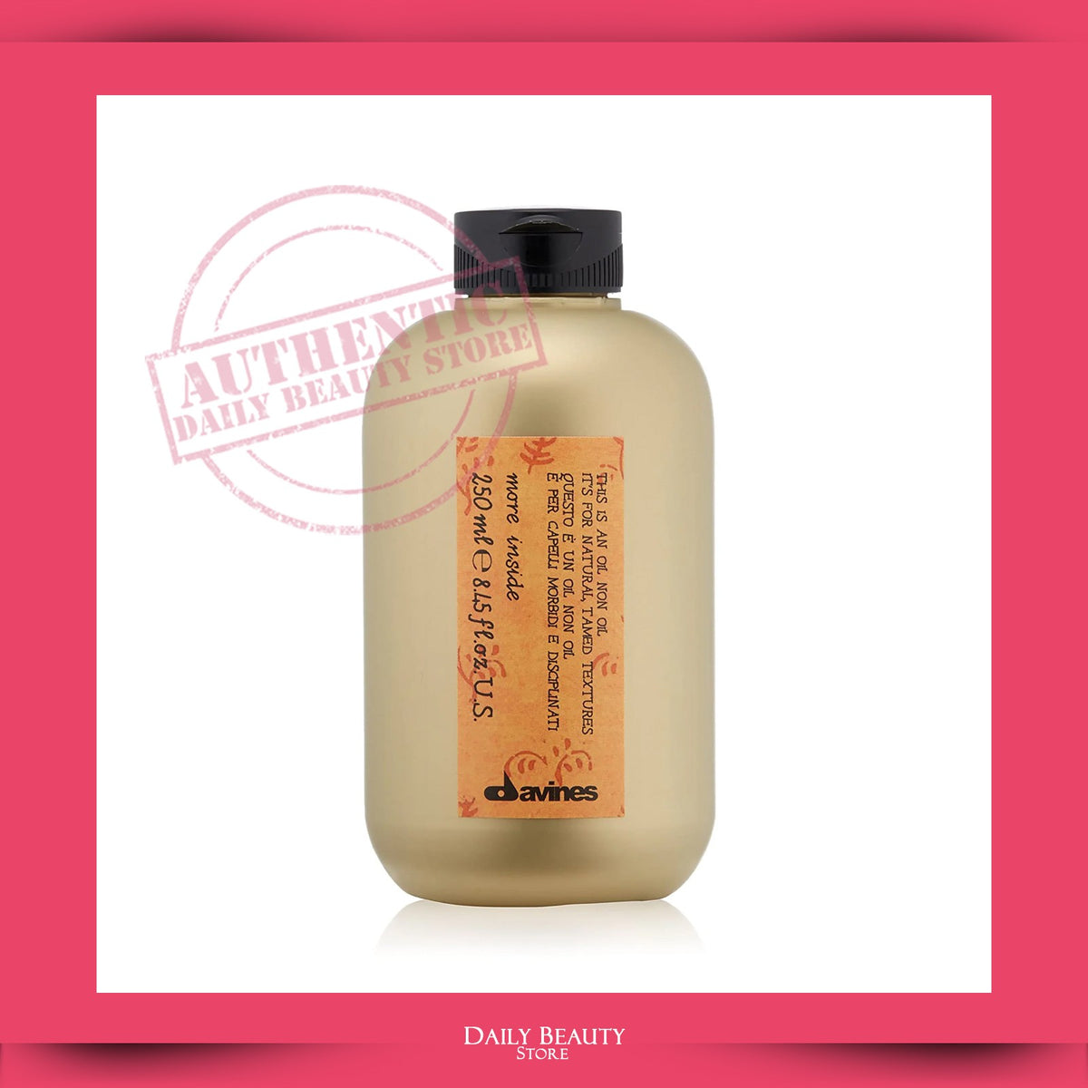 Davines Non Oil Hair Oil 250ml - Light Smoothing Hair Treatment