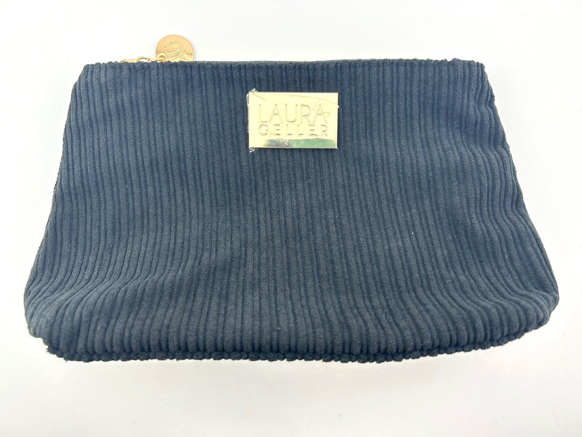 Travel Makeup Bag with Gold Zipper - Quilted Nylon Toiletry Organizer