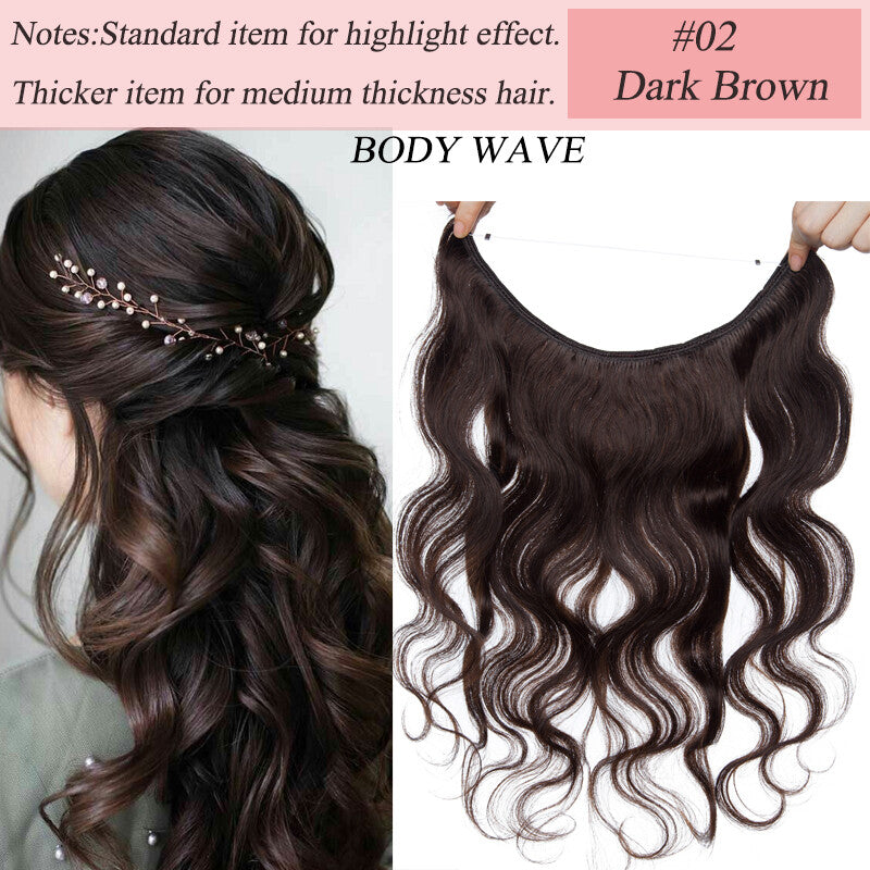Long Weft Wire Hair Extensions 120g Remy Human Hair Thick One Piece