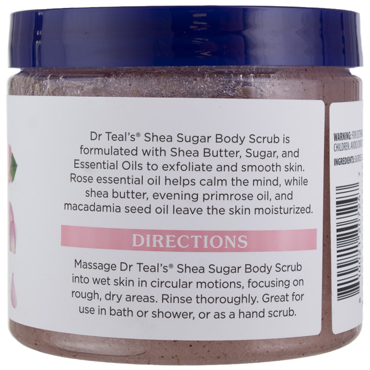3 Pack Dr Teal's Shea Sugar Body Scrub, Rose, 19 oz
