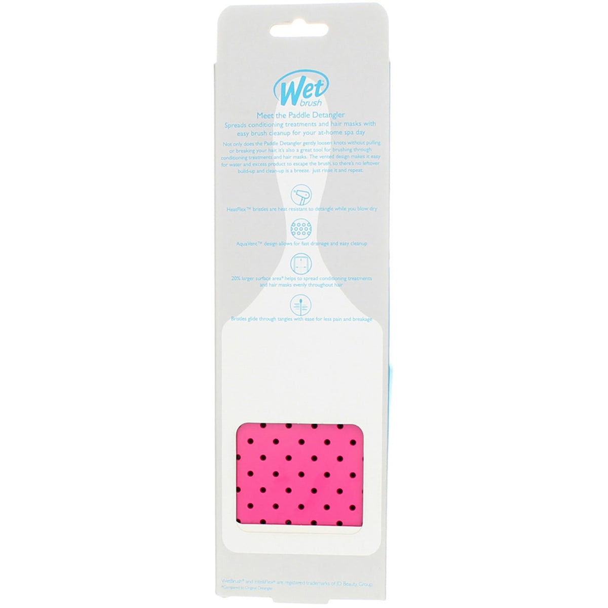 Wet Brush Paddle Detangler Hair Brush - Pink, Gentle Knot Tamer