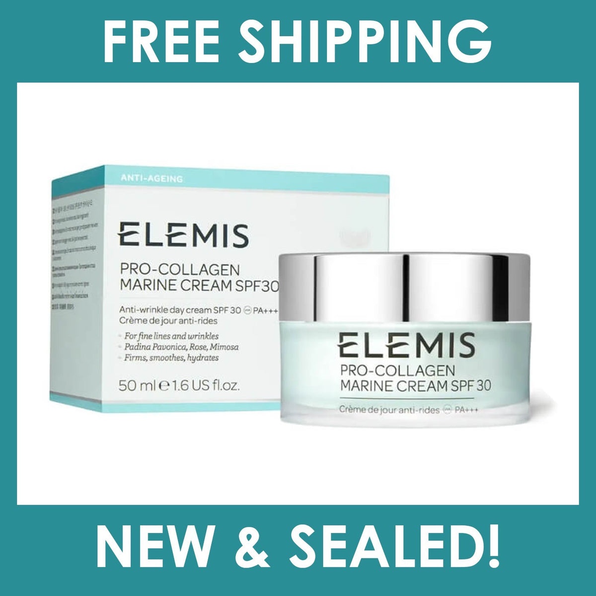 Elemis Pro-Collagen Marine Cream SPF 30 - Hydrating Anti-Aging Moisturizer 50ml