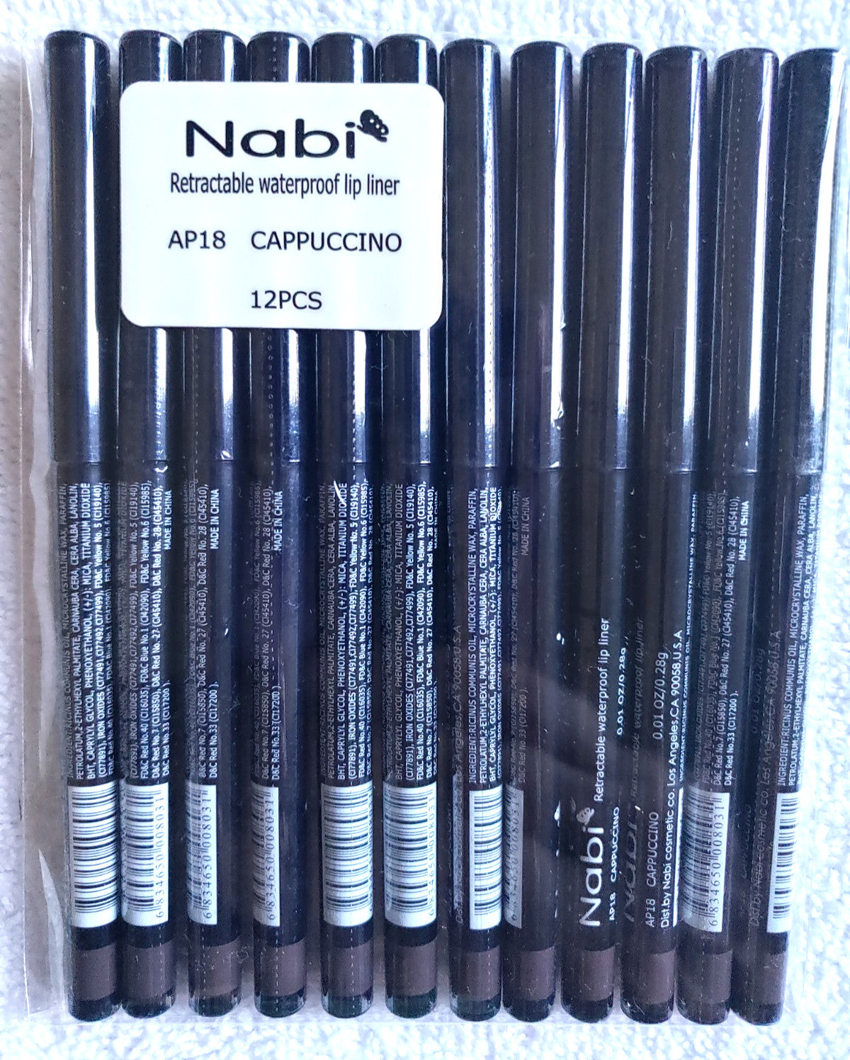Retractable Waterproof Eyeliner Set - All Colors, 12pcs Lot, Safe & Smudge-Proof
