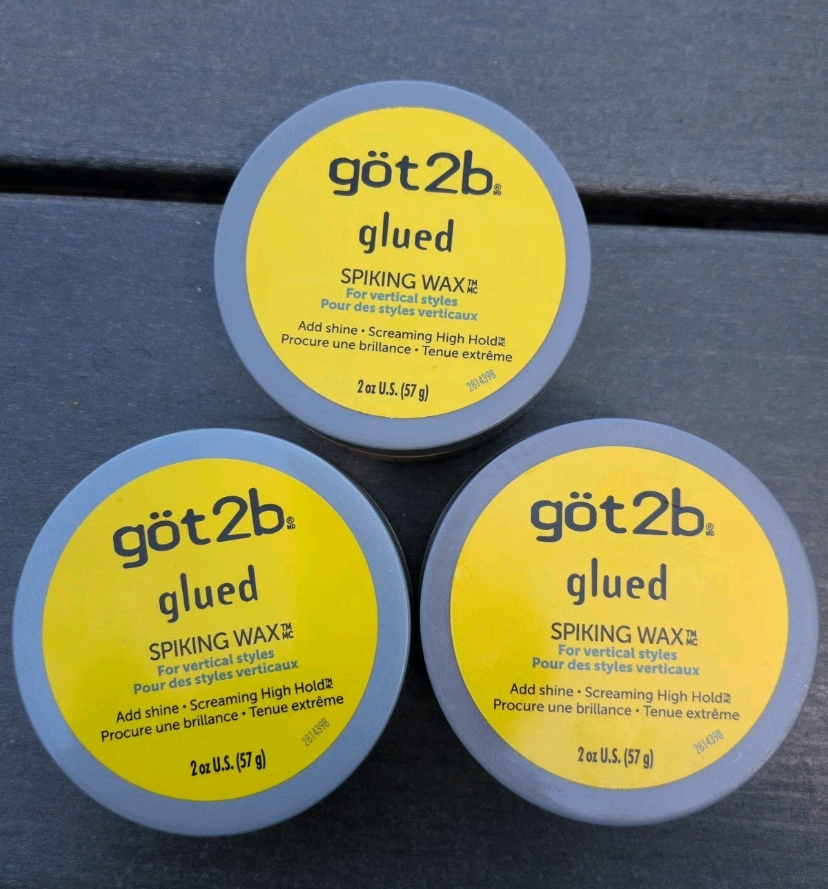 3 Pack Got2b Glued Spiking Hair Wax 2 Oz - Strong Hold Styling Gel