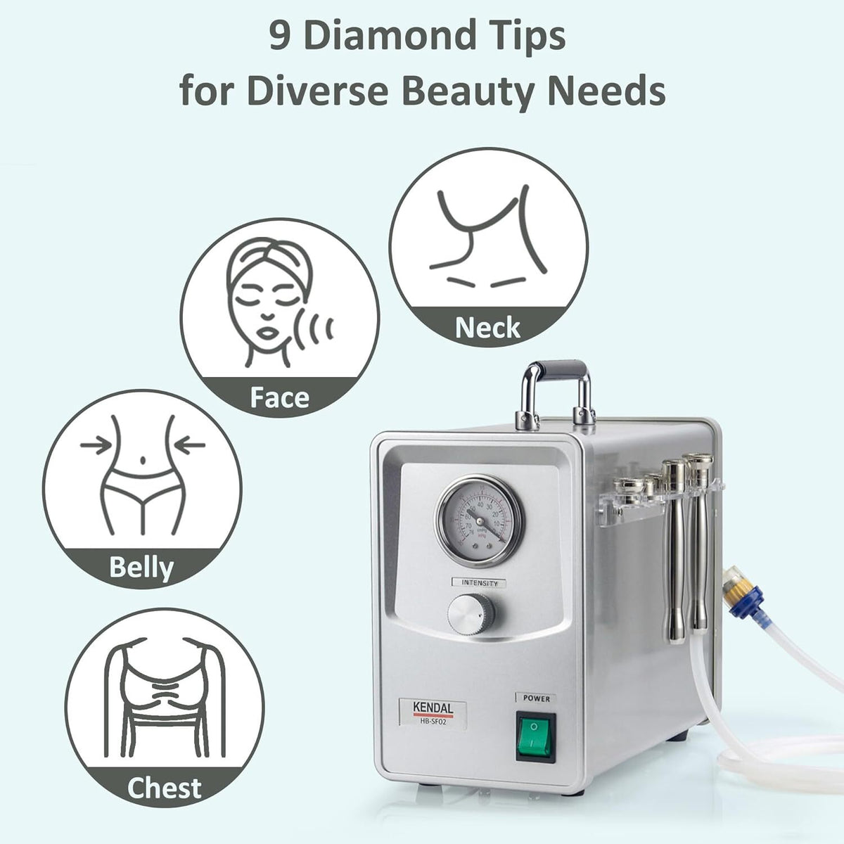 Professional Diamond Microdermabrasion Facial Machine with Power Suction