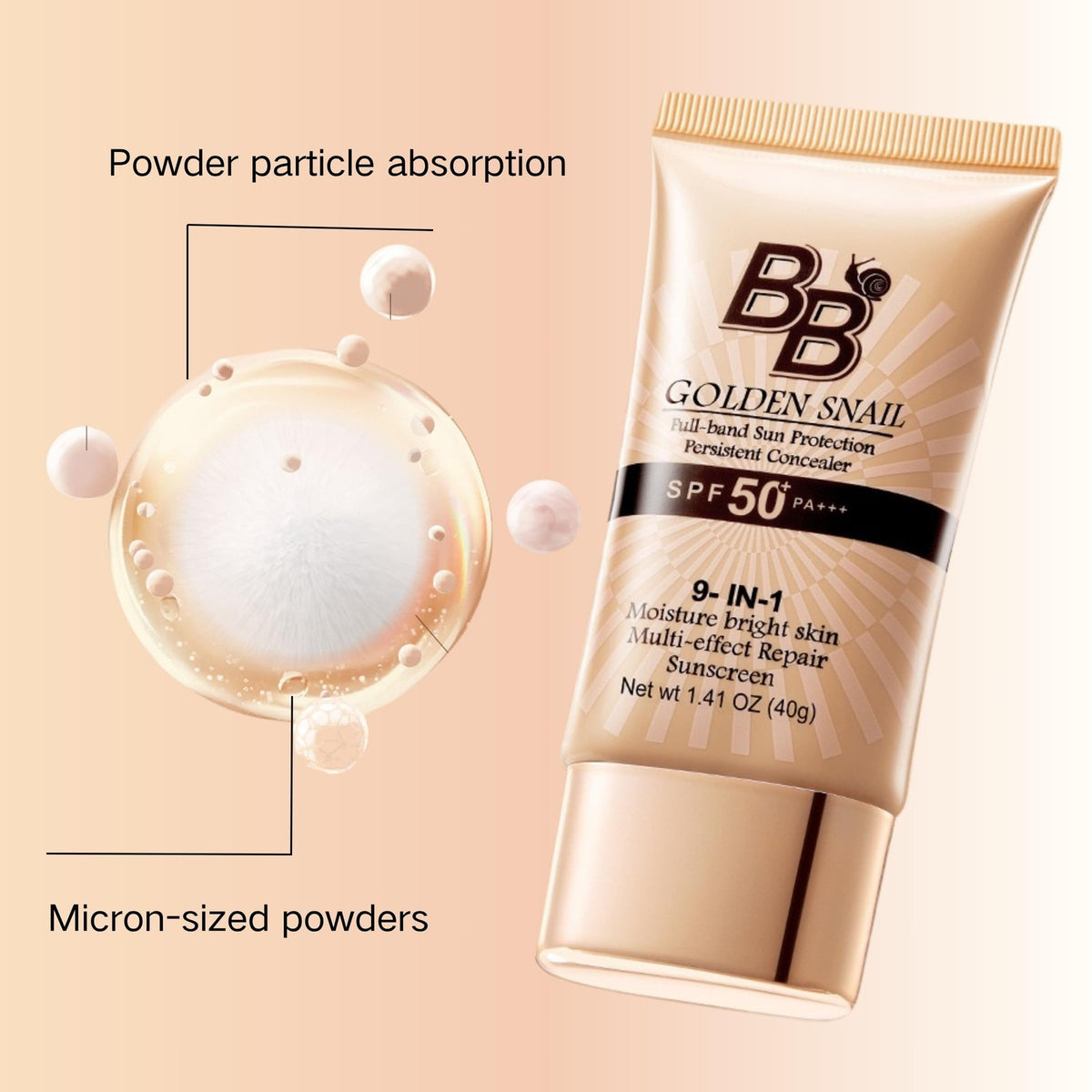 BB Cream Tinted Moisturizer SPF 50 - 9 in 1 UV Protection & Skin Care, 1 Ounce