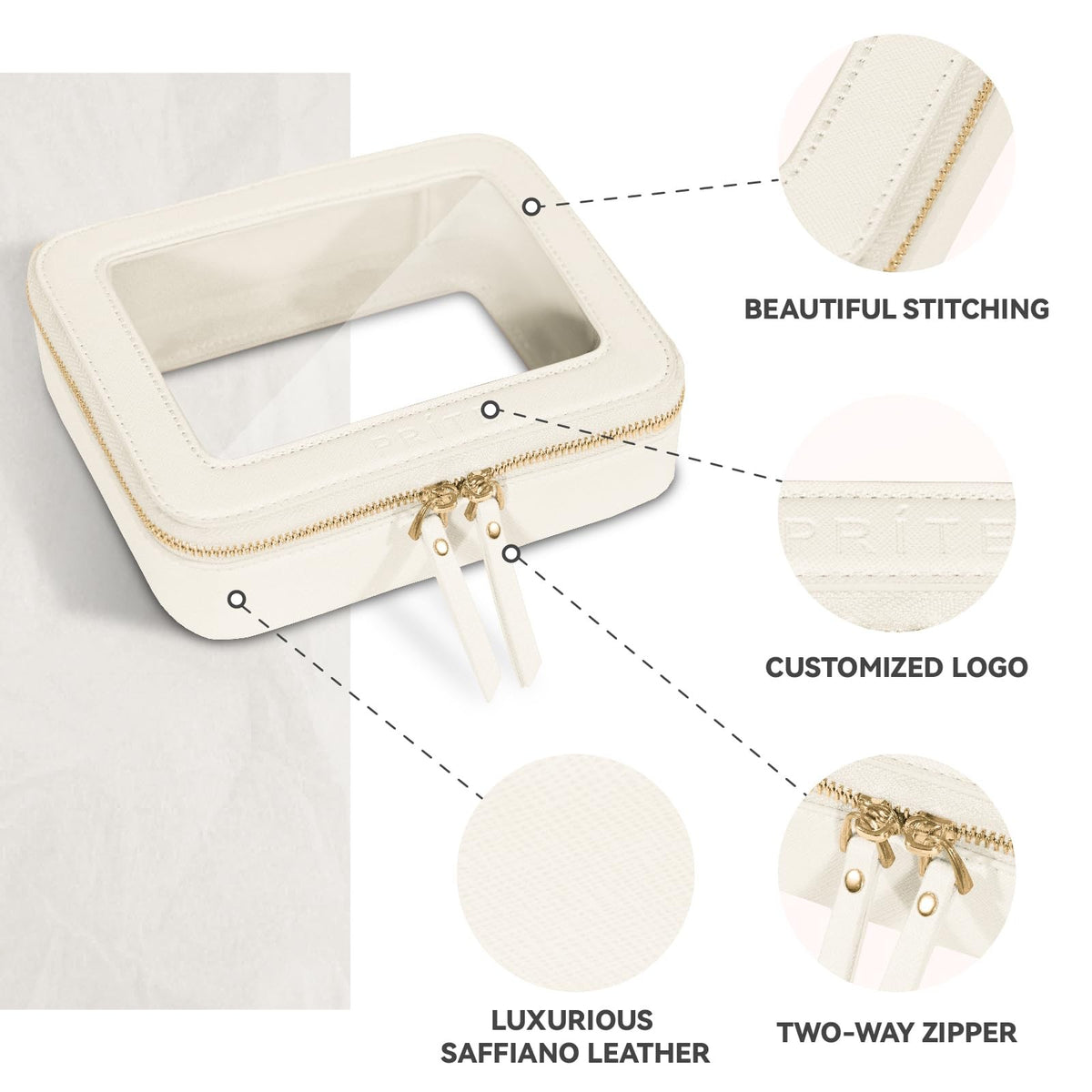 Travel Cosmetic Organizer Bag for Women - Clear Makeup & Toiletry Case