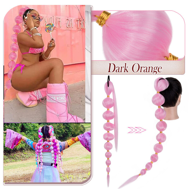 34-Inch Thick Braiding Hair Extensions for Ponytail Wraps - Multiple Colors
