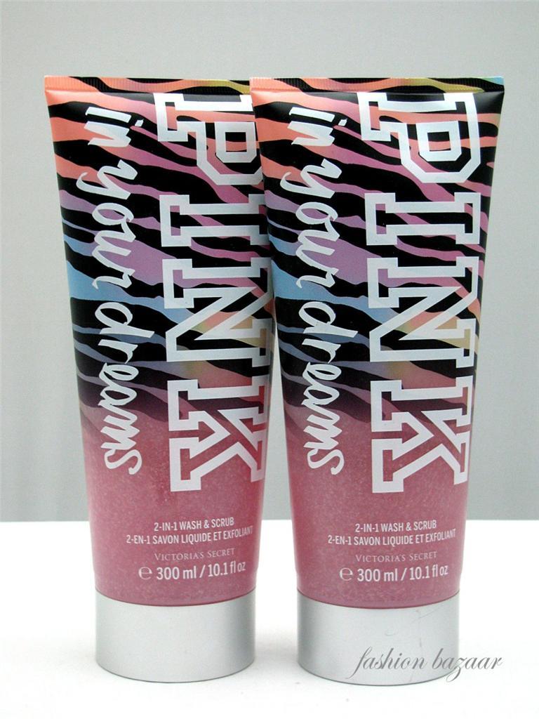 VICTORIA'S SECRET PINK IN YOUR DREAMS 2-IN-1 WASH & SCRUB (LOT OF 2