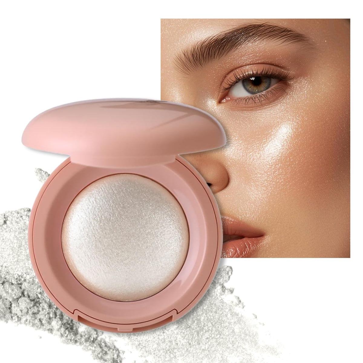 Highlighter Makeup Powder Pearl White 1 Ounce – Multiuse Radiant Glow