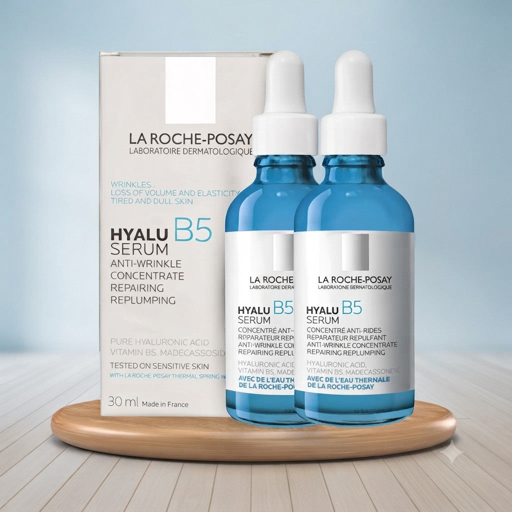 Hydrating Anti-Wrinkle Serum Pack of 2 - Hyaluronic Acid & B5 for All Skin Types