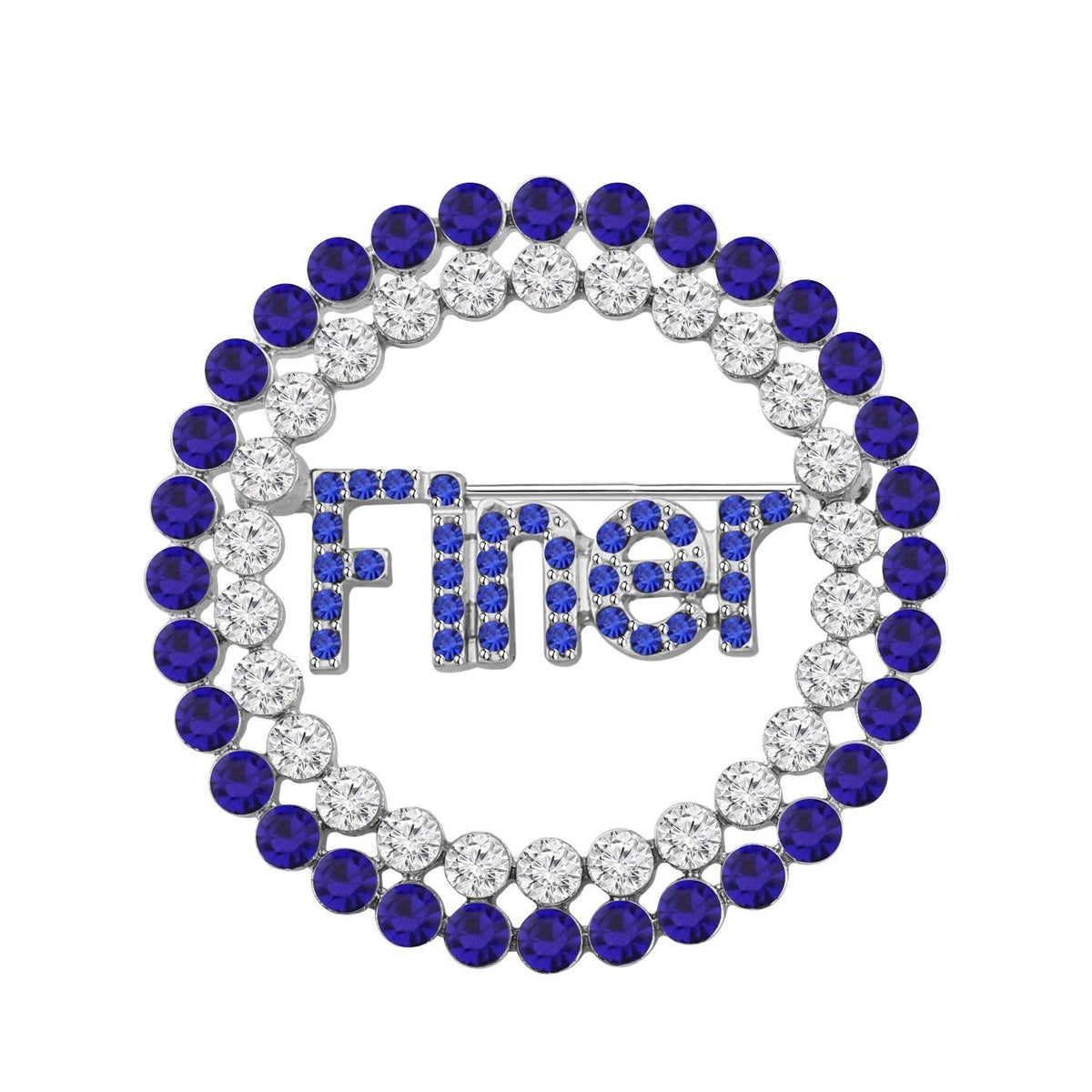 Finer Zircon Brooch Pin for Greek Sorority Jewelry Gift
