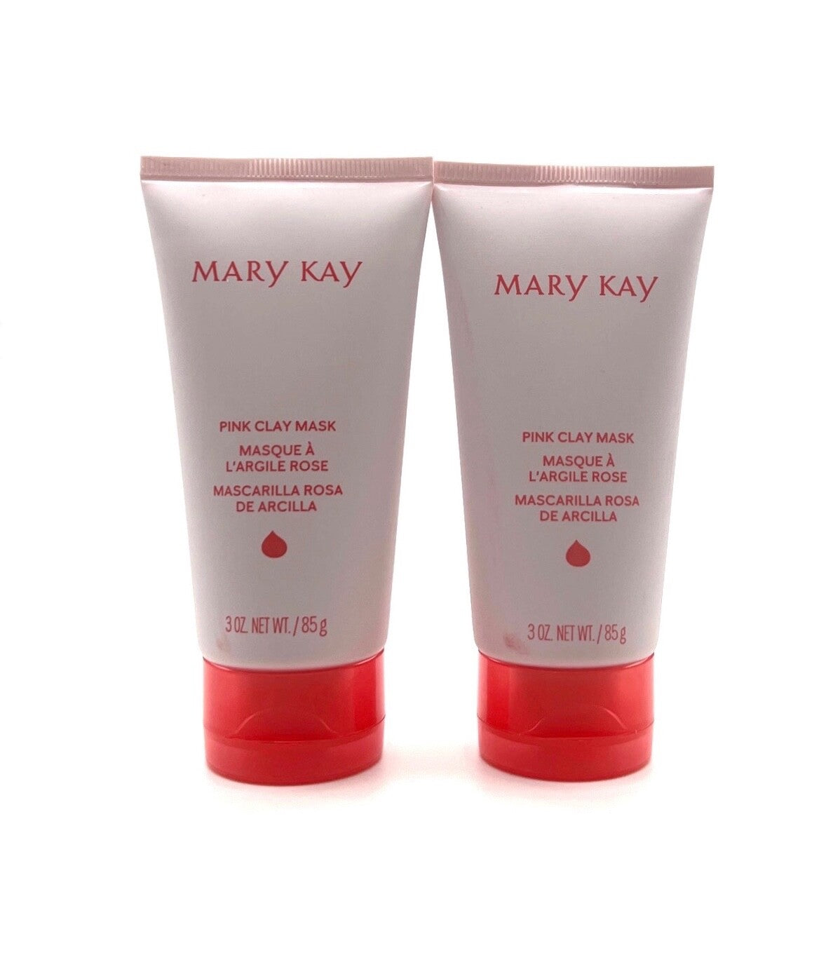 Pink Clay Face Mask - Wash Off, Full Size, Lot of 2