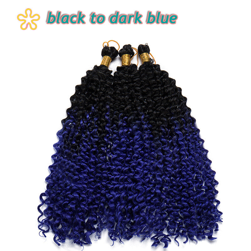 14-Inch Water Wave Crochet Hair Extensions - Afro Curly, Bouncy & Soft
