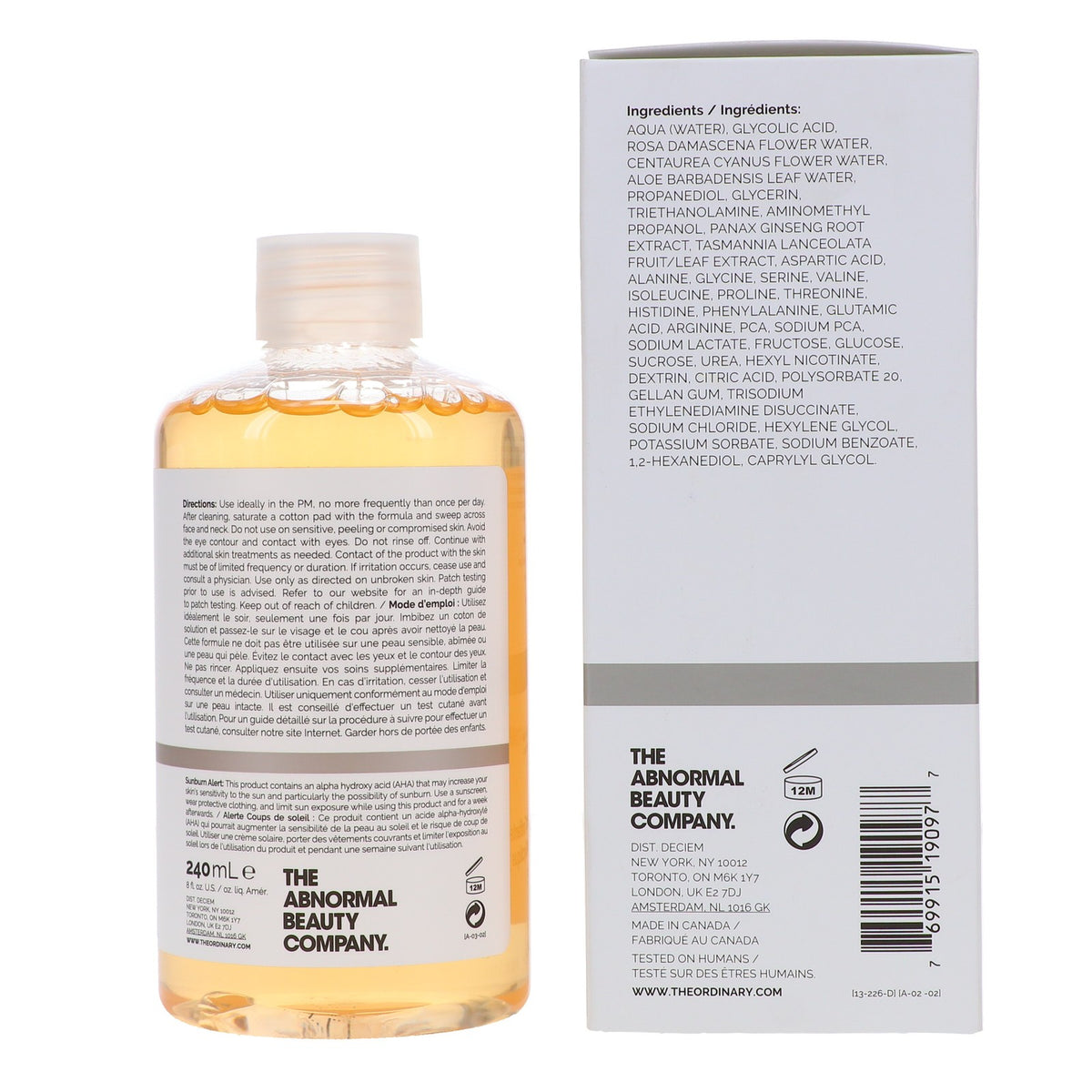 Glycolic Acid 7% Exfoliating Toner - 8 oz for Skin Brightening & Texture Refinement