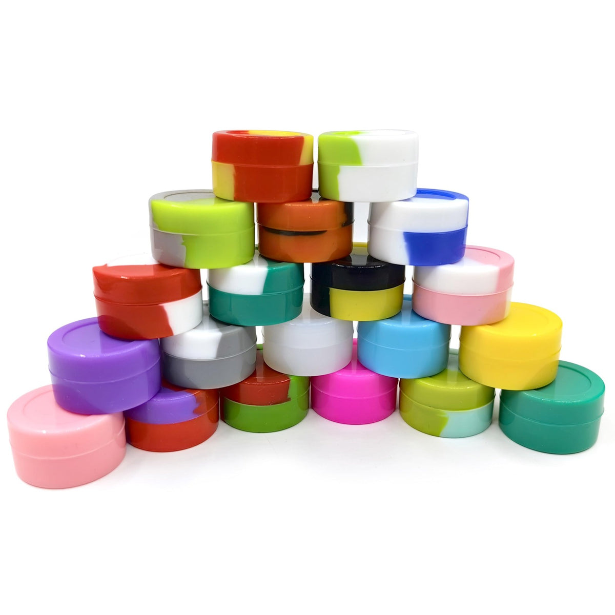 5ml Silicone Storage Jars Set – 50 Non-Stick Wax Containers for Cosmetics, Lip Balm & Skincare