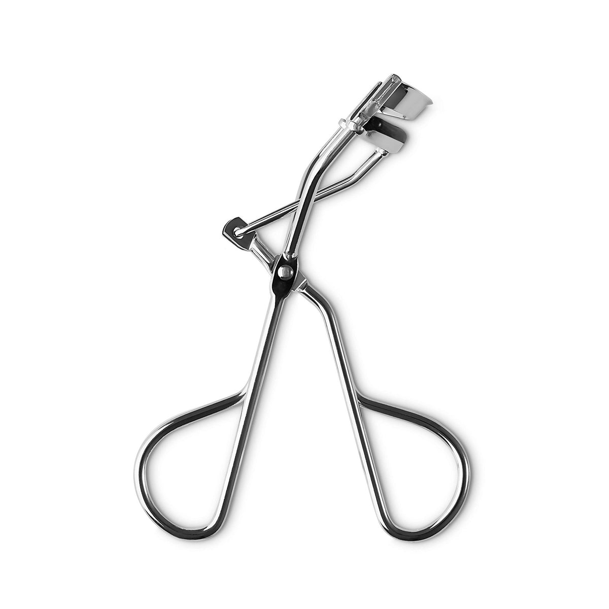 Professional Steel Eyelash Curler with Silicone Cushion - Black