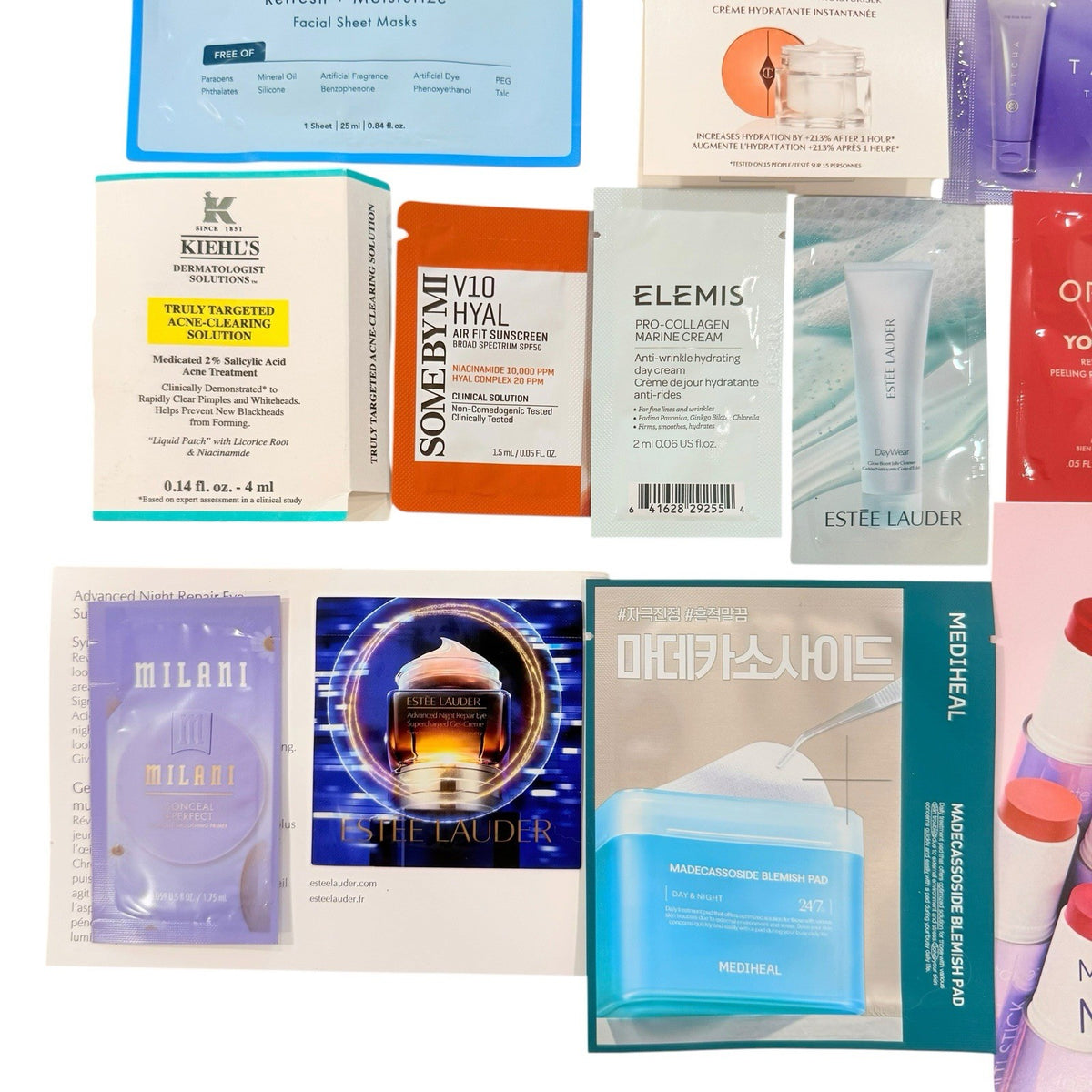 28-Piece Beauty Sample Gift Set with Makeup, Skincare & Hair Care Travel Pouch