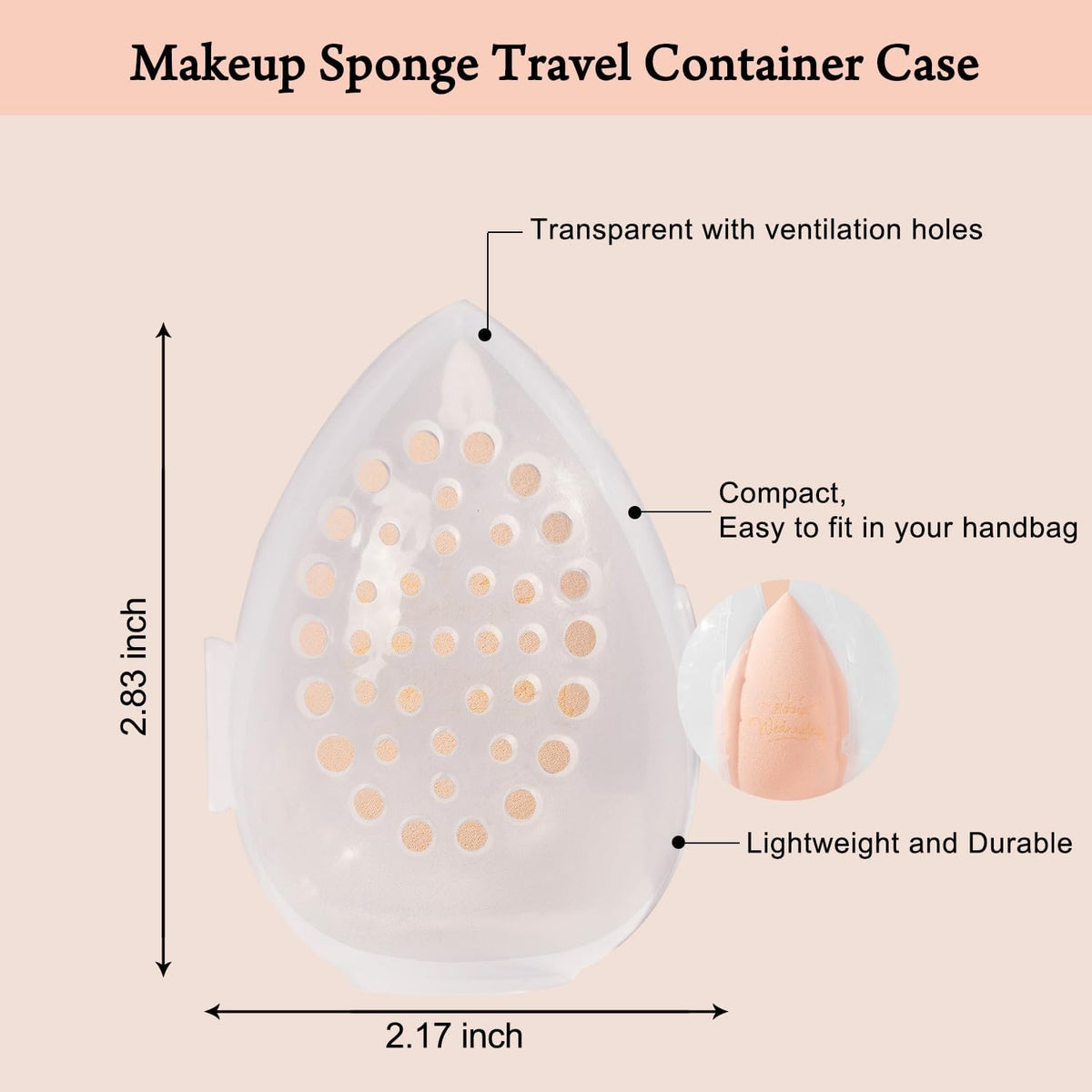 Makeup Sponge Set 7 Pcs Latex Beauty Blenders with Travel Case