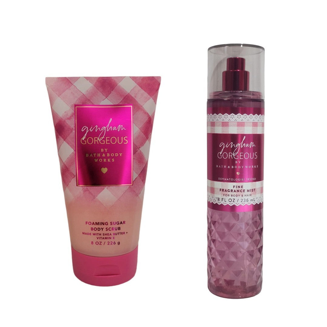 NEW Bath & Body Works Gingham GORGEOUS Foaming Sugar Scrub, 8 oz +