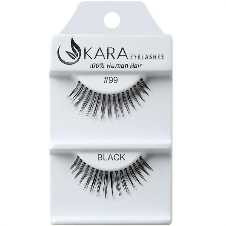 6 Pairs 100% Human Hair False Eyelashes - Kara Assorted Styles