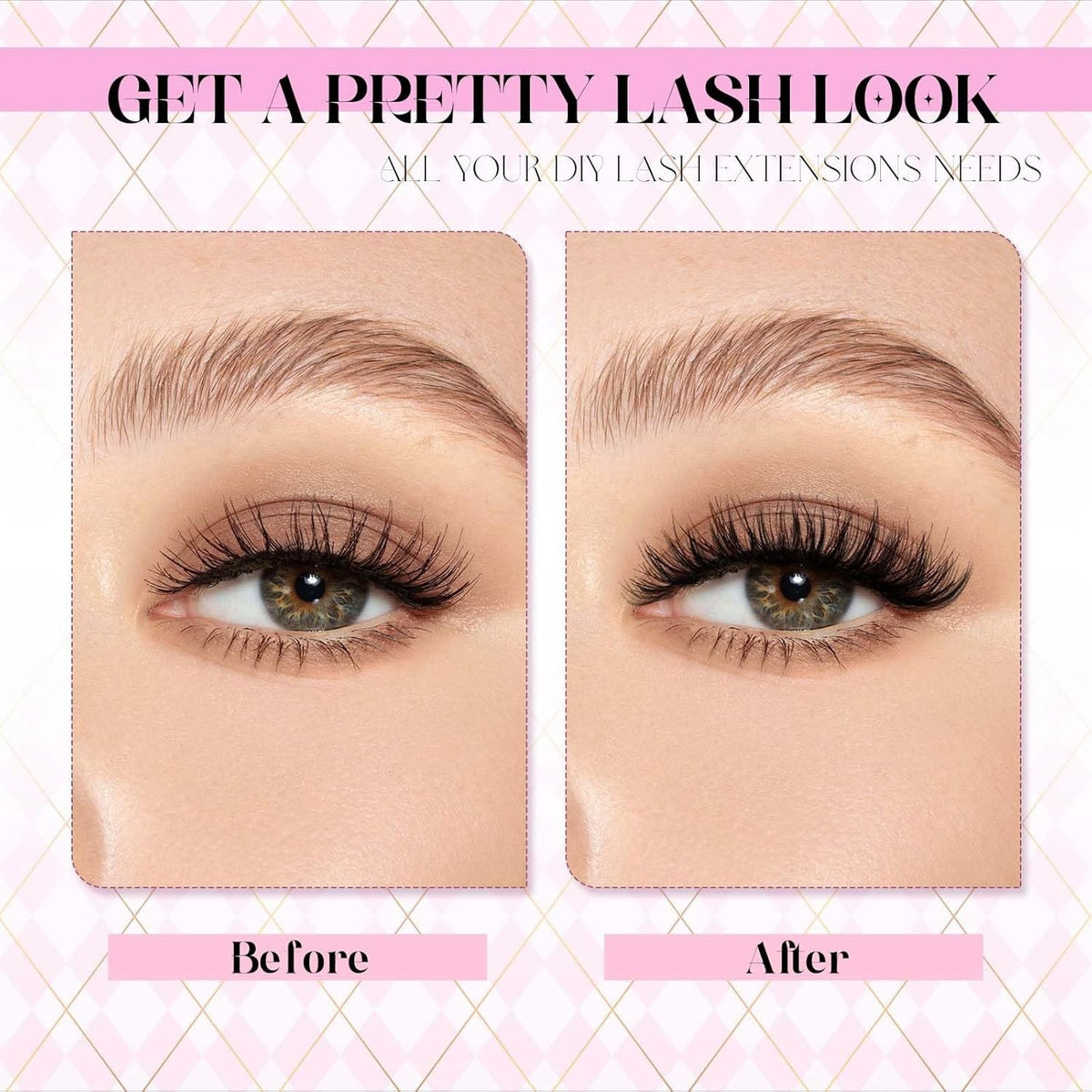 DIY Lash Clusters Kit 280PCS Natural Wispy Extensions for Beautiful Lashes