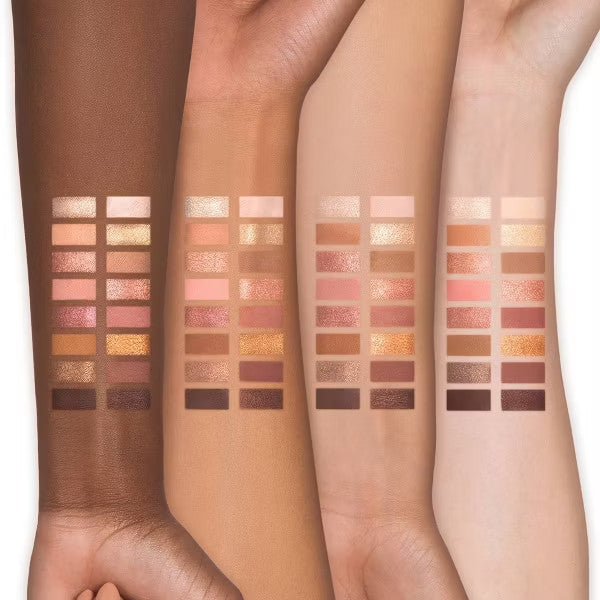 Natural Nudes Eyeshadow Palette with 16 Shades - Flattering Matte & Metallic Finishes