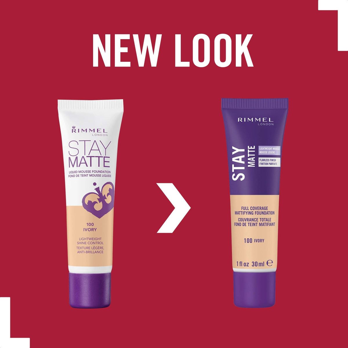 Matte Foundation Porcelain Ivory 1oz - Long-Lasting Oil-Free Coverage